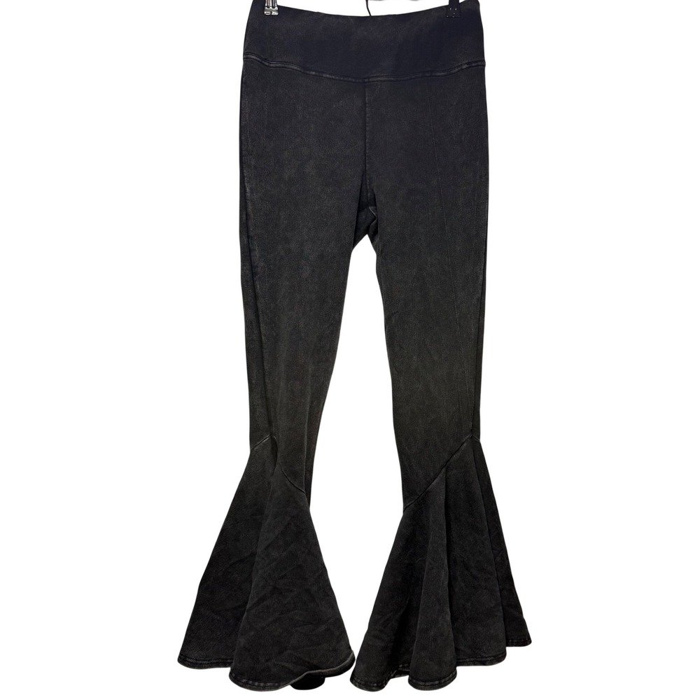 Earthbound Trading Co Black Flare Bell Bottom Pants Size Medium Boho Hippie Yoga